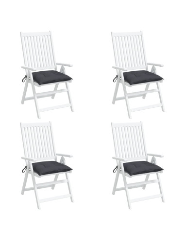 Cuscini per Sedia 4 pz Antracite 50x50x7 cm Tessuto Oxford