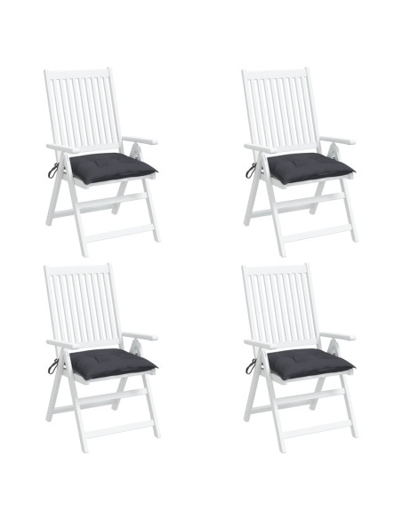 Cuscini per Sedia 4 pz Antracite 50x50x7 cm Tessuto Oxford