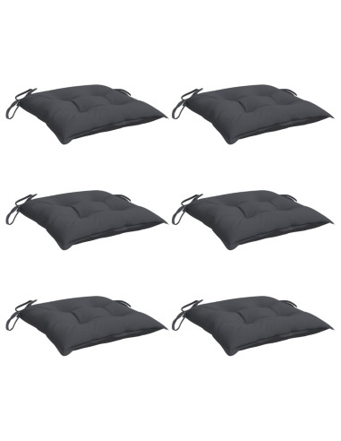 Cuscini per Sedia 6 pz Antracite 50x50x7 cm Tessuto Oxford