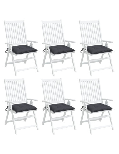 Cuscini per Sedia 6 pz Antracite 50x50x7 cm Tessuto Oxford