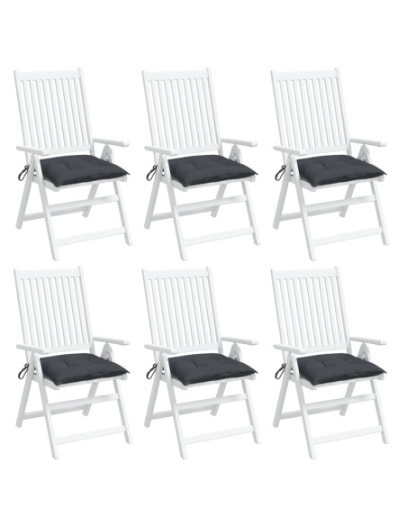 Cuscini per Sedia 6 pz Antracite 50x50x7 cm Tessuto Oxford