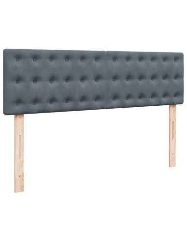 Struttura Letto Pouf con Materasso 160x200 cm in Velluto