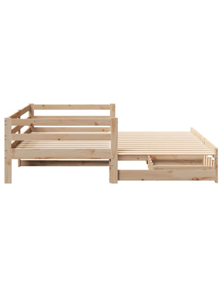 Divano Letto Estraibile con Cassetti senza Materasso 90x190 cm
