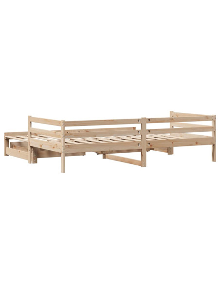 Divano Letto Estraibile con Cassetti senza Materasso 90x190 cm