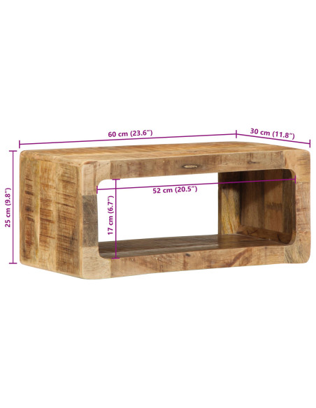 Armadi e Racks per Media Legno di Mango Naturale
