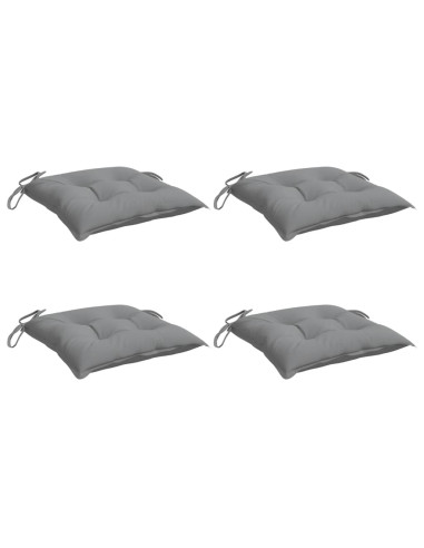 Cuscini per Sedia 4 pz Grigi 50x50x7 cm Tessuto Oxford