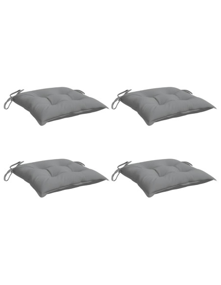 Cuscini per Sedia 4 pz Grigi 50x50x7 cm Tessuto Oxford