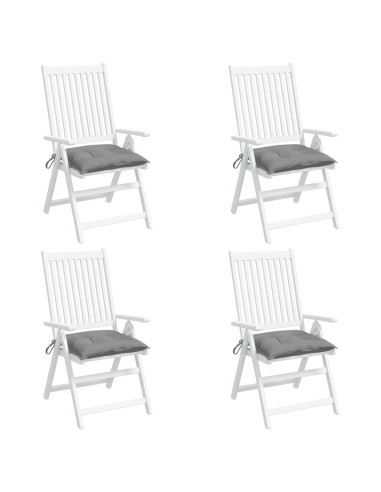 Cuscini per Sedia 4 pz Grigi 50x50x7 cm Tessuto Oxford