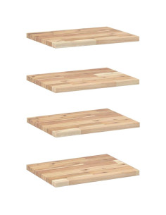 Mensole da Parete 4 pz 40x30x2 cm Legno Acacia Non Trattato