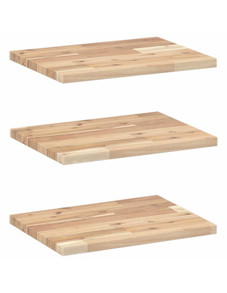 Mensole da Parete 3 pz 40x30x2 cm Legno Acacia Non Trattato