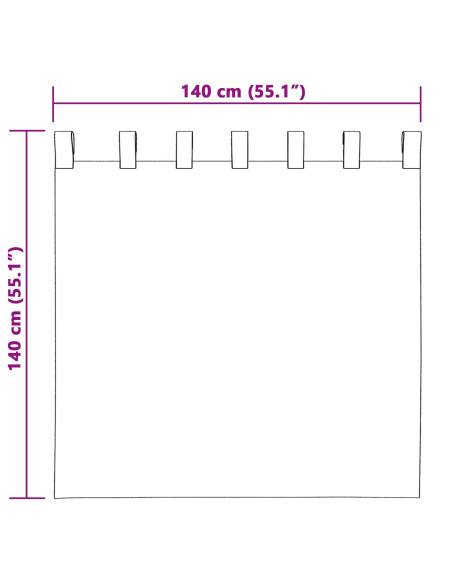 Tende Blackout  con anelli di sospensione 2 pcs Verde scuro in velluto
