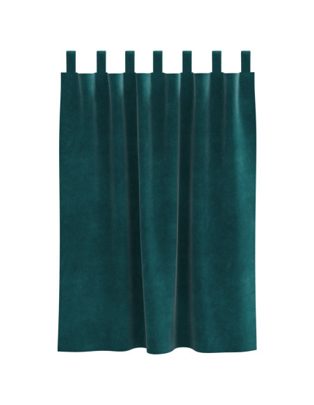 Tende Blackout  con anelli di sospensione 2 pcs Verde scuro in velluto