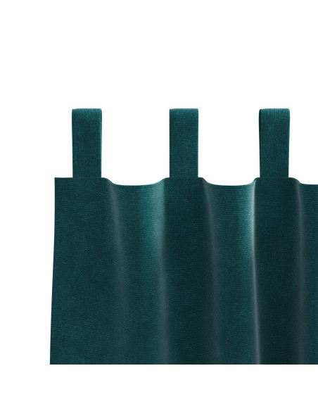 Tende Blackout  con anelli di sospensione 2 pezzi Verde scuro in velluto