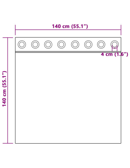Teli oscuranti  con occhielli 2 pcs Grigio scuro velluto