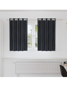 Tende oscuranti 2 pcs Grigio scuro 140 x 140 cm Velluto