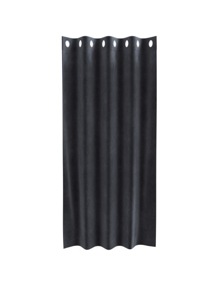 Tende oscuranti  con occhielli 2 pcs Grigio scuro velluto