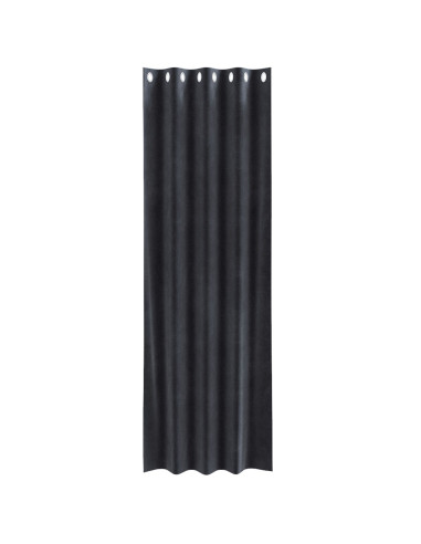 Tende oscuranti 2 pcs Grigio scuro 140 x 245 cm Velluto