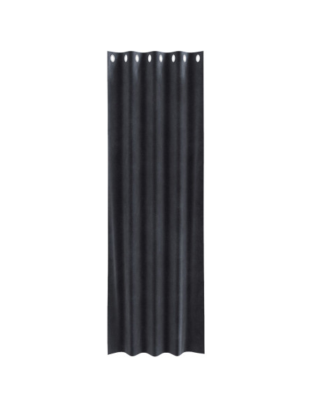 Tende oscuranti  con occhielli 2 pz Grigio scuro in velluto