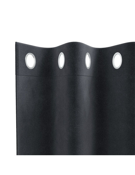 Tende oscuranti  con occhielli 2 pcs Grigio scuro in velluto