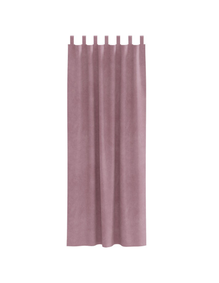 Tende oscuranti  con anelli 2 pezzi in velluto rosa scuro