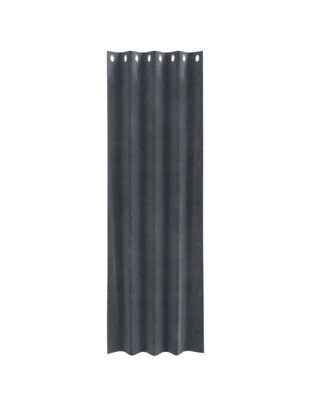 Tende oscuranti  con occhielli 2 pz Grigio chiaro Velluto