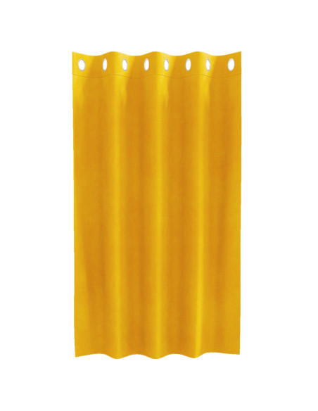 Tende oscuranti  con occhielli 2 pezzi Giallo senape Velluto