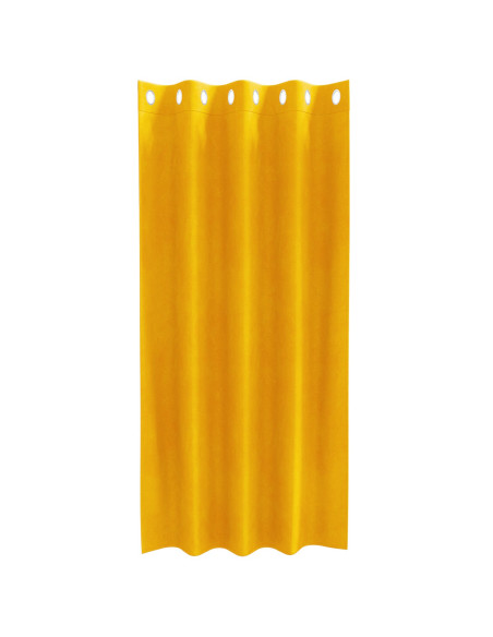 Tende Blackout con occhielli 2 pz Giallo Senape Velluto