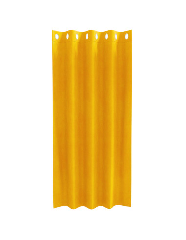 Tende oscuranti 2 pcs Giallo senape 140 x 175 cm Velluto