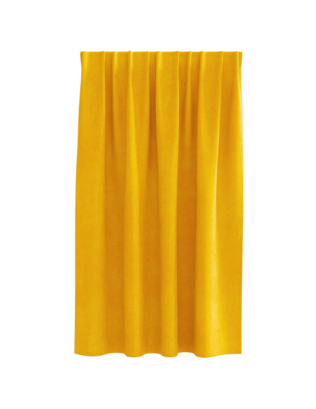 Tende Blackout  con nastro superiore 2 pezzi Giallo Senape Velluto