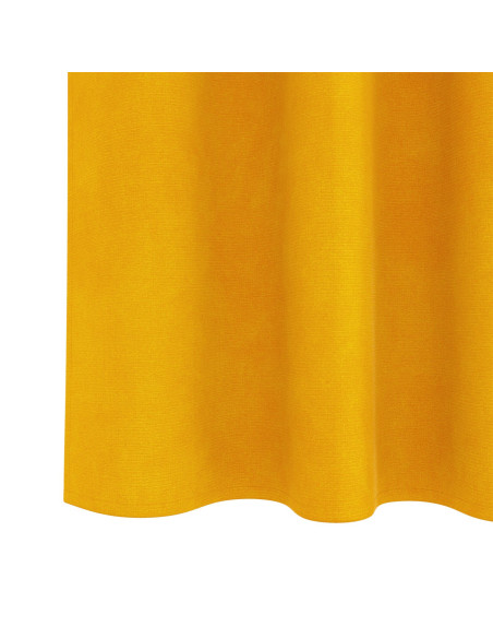 Tende Blackout  con nastro superiore 2 pezzi Giallo Senape in Velluto