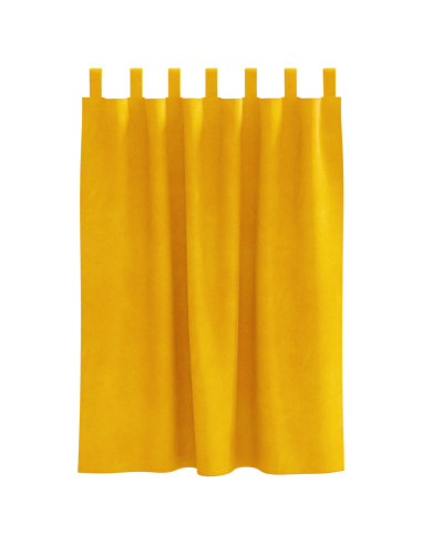 Tende oscuranti 2 pcs Giallo senape 140 x 140 cm Velluto