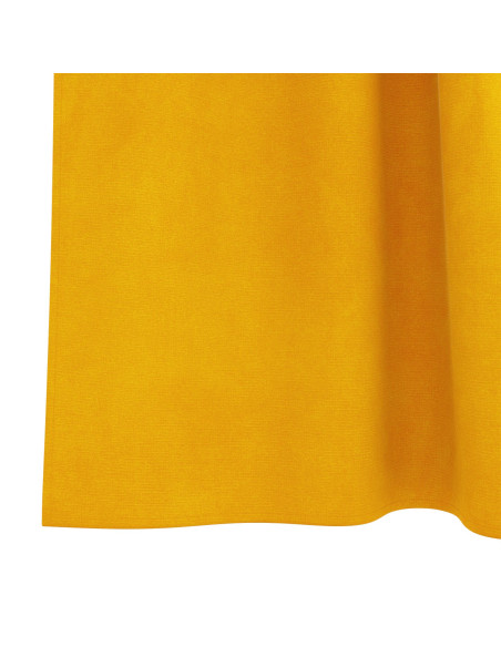 Tende Blackout  con anelli di sospensione 2 pezzi Giallo Senape Velluto