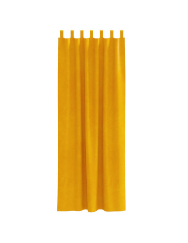 Tende oscuranti 2 pcs Giallo senape 140 x 225 cm Velluto