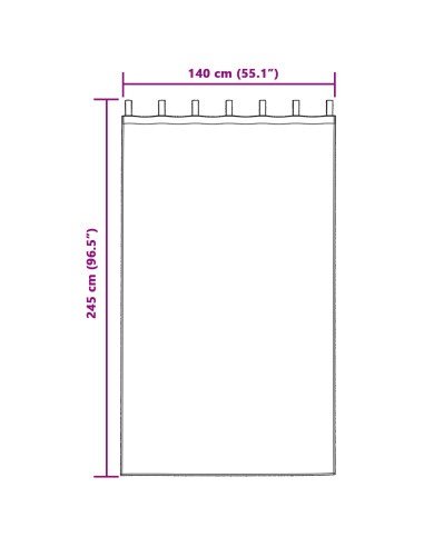 Tende oscuranti 2 pcs Giallo senape 140 x 245 cm Velluto