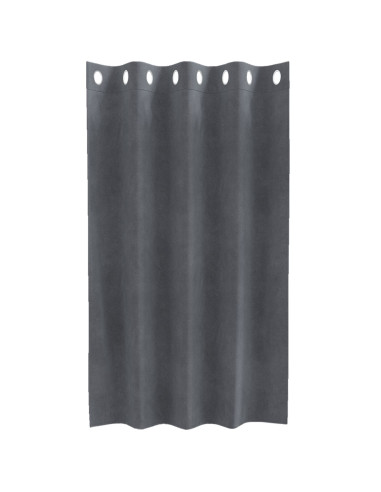Tende oscuranti 2 pcs Grigio chiaro 140 x 140 cm Velluto