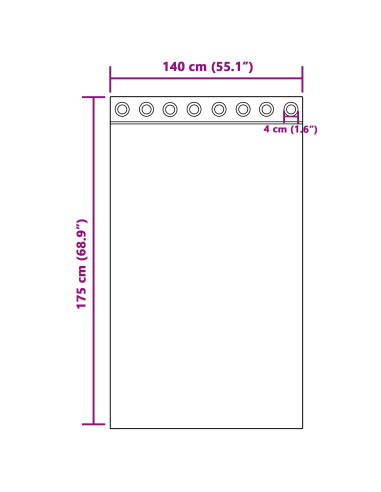 Tende oscuranti 2 pcs Grigio chiaro 140 x 175 cm Velluto