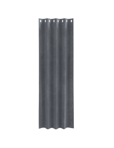 Tende oscuranti 2 pcs Grigio chiaro 140 x 225 cm Velluto