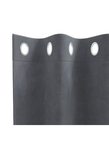 Tende Blackout  con occhielli 2 pezzi in velluto grigio super chiaro