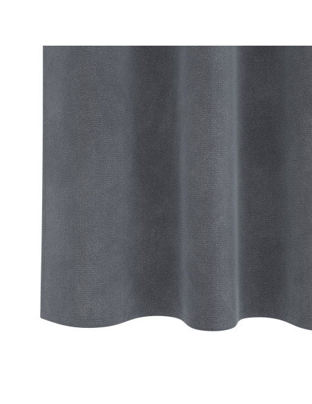 Tende Blackout  con nastro superiore 2 pezzi in velluto grigio chiaro super