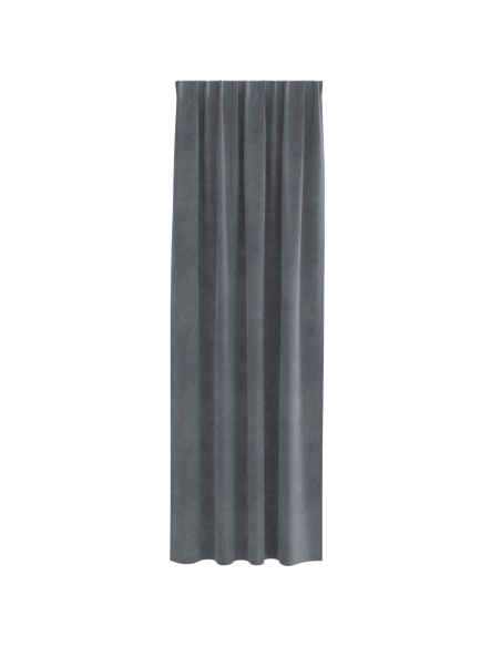 Tende oscuranti  con nastro superiore 2 pezzi Grigio chiaro velluto