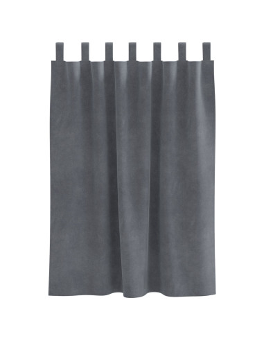 Tende oscuranti 2 pcs Grigio chiaro 140 x 140 cm Velluto