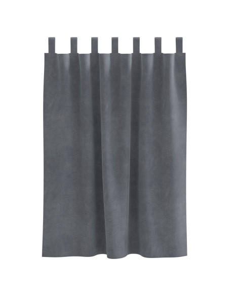 Tende oscuranti 2 pcs Grigio chiaro 140 x 140 cm Velluto