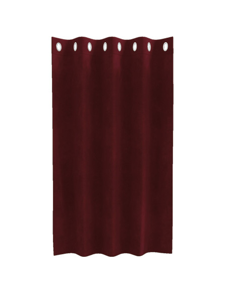 Tende Oscuranti  con Occhielli 2 pezzi Rosso Vino Velluto