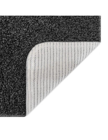 Tappeto Shaggy Antiscivolo Grigio scuro 160 x 160 cm PP