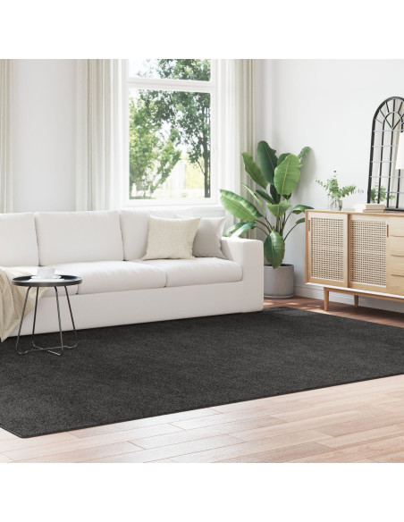 Tappeto Shaggy con retro in lattice grigio scuro 240x340 cm