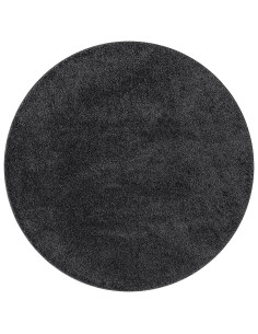 Tappeto Shaggy Antiscivolo Grigio scuro 120 x 120 cm PP
