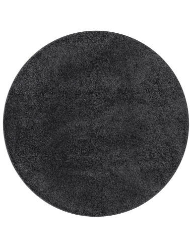 Tappeto Shaggy Antiscivolo Grigio scuro 120 x 120 cm PP