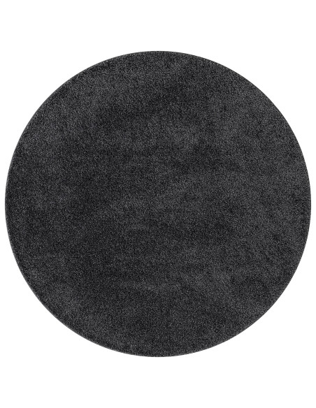 Tappeto Shaggy Antiscivolo Grigio scuro 120 x 120 cm PP