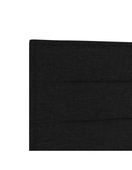 Struttura del letto con testiera Nero 160 x 200 cm Tessuto