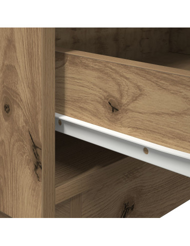 Armadio da Notte 2 pcs Rovere artigianale 45 x 40 x 55 cm